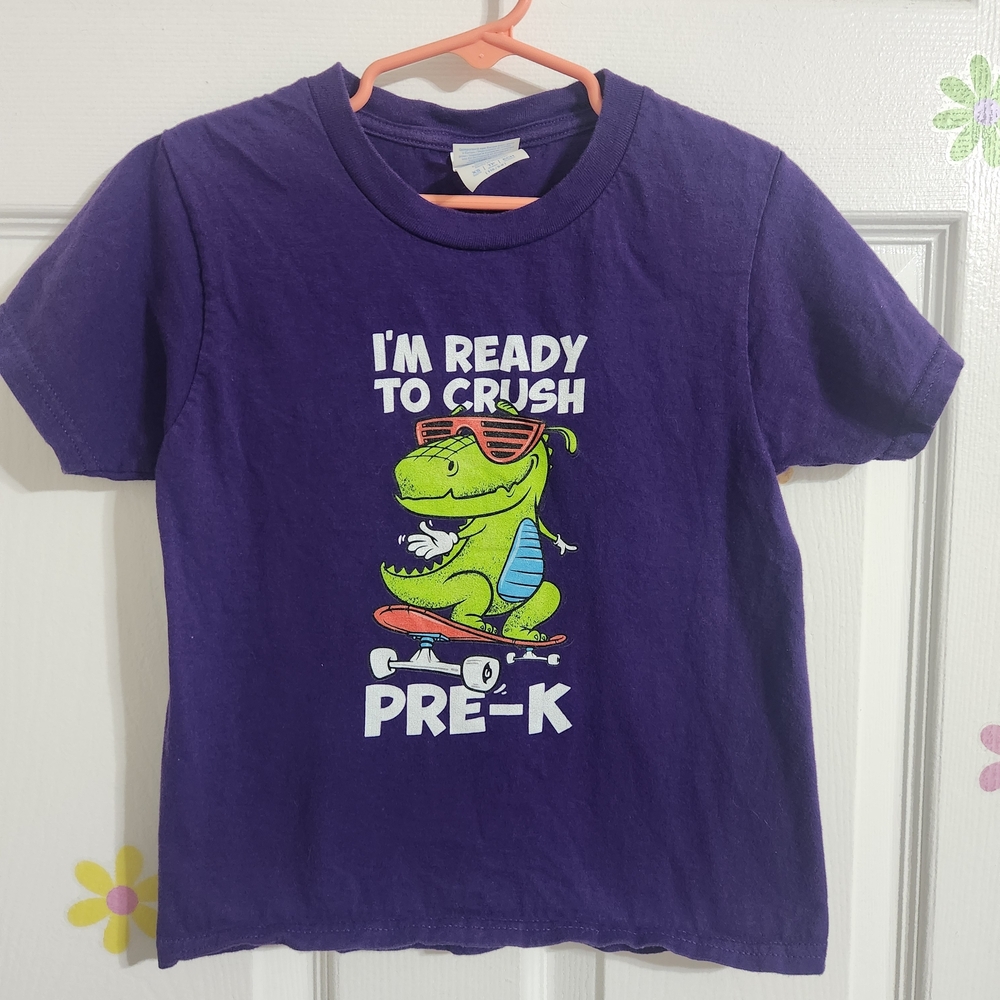 Ready For Pre-K! Purple Dinosaur Kids T-Shirt